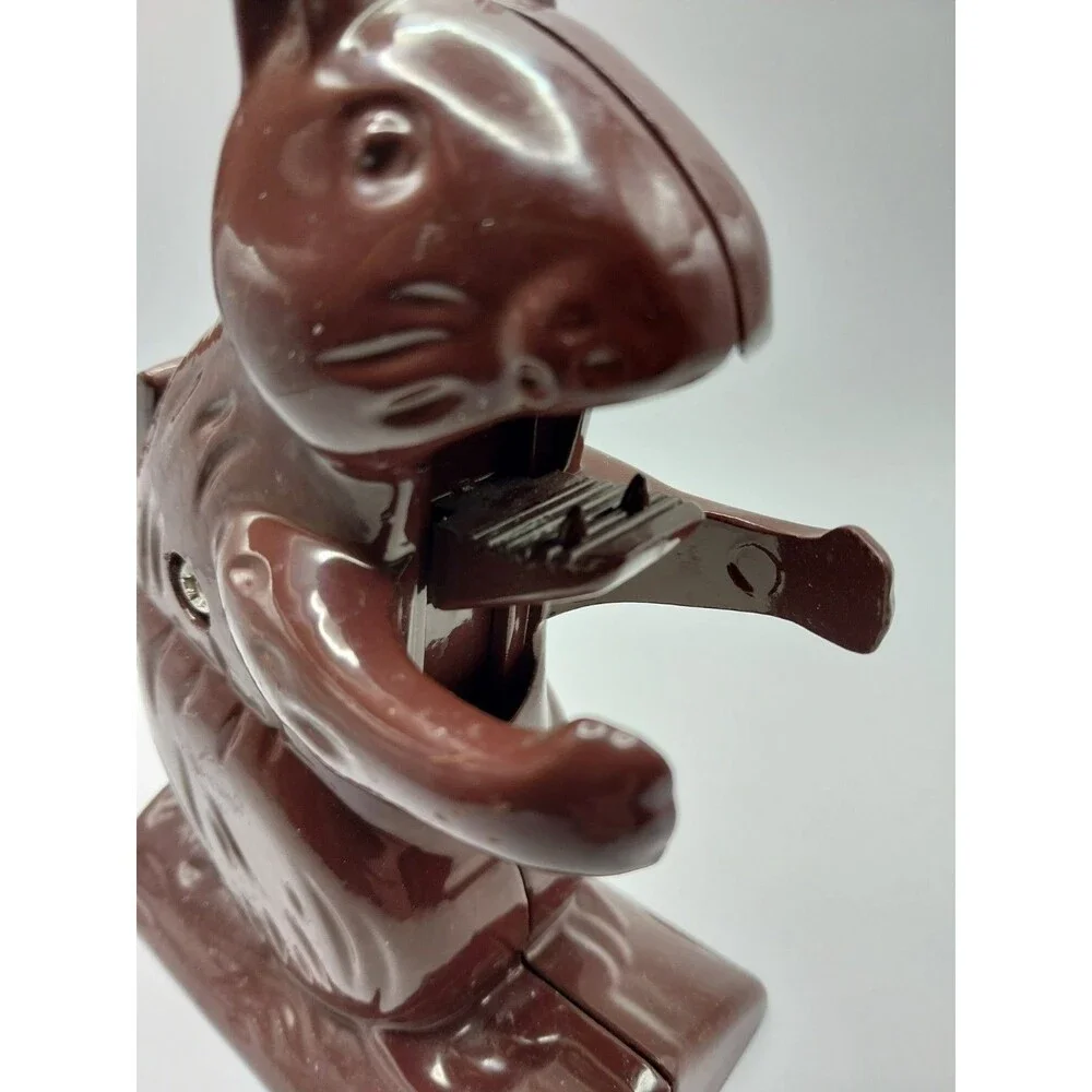 Two's Company Get Crackin' Brown Enameled Aluminum Metal Squirrel Nutcracker